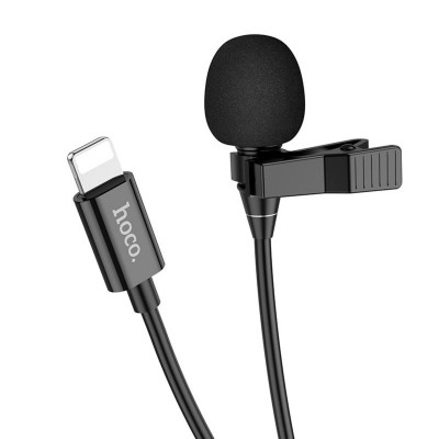 Мікрофон-петличка HOCO L14 iP Lavalier microphone Black (6931474761149) - зображення 1