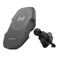 Автотримач для телефона з БЗП BOROFONE BH215 Adelante magnetic wireless fast charging car holder(air outlet) Black