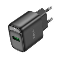 Мережевий зарядний пристрій HOCO C140A Smart single port QC3.0 charger(EU) Black (Колір 7073) - фото № 2