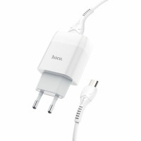 Мережевий зарядний пристрій HOCO C73A Glorious dual port charger set(Micro) 12W White (Цвет 7068) - фото № 2