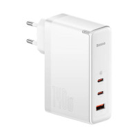 Мережевий зарядний пристрій Baseus GaN5 Pro Fast Charger 2C+U 140W EU White (With Superior Series Fast Charging Data Cable Type-C to Type-C 240W（48V/5 (Цвет White) - фото № 3