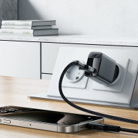 Мережевий зарядний пристрій ACEFAST A90 QC18W GaN single USB-A charger set (P3) (EU) Black (Цвет 7073) - фото № 5