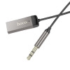 Bluetooth-ресивер HOCO E78 Benefit car AUX BT receiver with cable Black Metal Gray - зображення 5