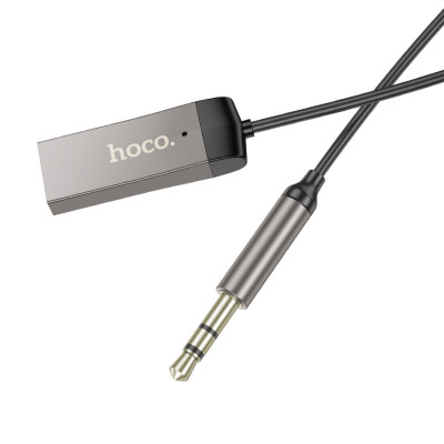 Bluetooth-ресивер HOCO E78 Benefit car AUX BT receiver with cable Black Metal Gray - изображение 5