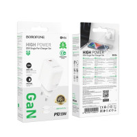 Мережевий зарядний пристрій BOROFONE BN26 Fuente single-port PD20W charger set (C to iP) (EU) White (Колір Білий) - фото № 2