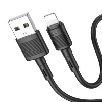 Кабель HOCO X83 USB to iP 2.4A, 1m, PVC, PVC connectors, Black (Цвет 7073) - фото № 2
