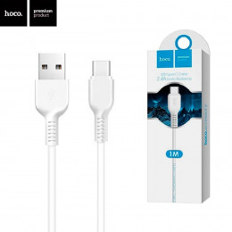 Кабель HOCO X20 USB to Type-C 3A, 1m, PVC, TPE connectors, White