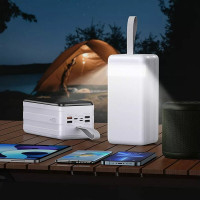 Зовнішній акумулятор REMAX Chinen Series 22.5W  PD+QC  Multi-compatible Fast Charging Power Bank with LED Light  80000mAh RPP-291 White (Цвет White) - фото № 6