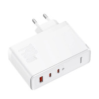 Мережевий зарядний пристрій Baseus GaN5 Pro Fast Charger 2C+U 140W EU White (With Superior Series Fast Charging Data Cable Type-C to Type-C 240W（48V/5