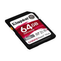SDXC (UHS-II U3) Kingston Canvas React Plus 64Gb class 10 V90 (R-300MB/s)  - фото № 2