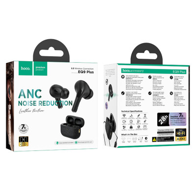 Навушники HOCO EQ9 Plus Duke true wireless ANC Noise Reduction BT headset Black - изображение 5