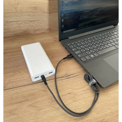 Кабель Mibrand MI-13 Feng World Charging Line USB for Type-C 2A 1m Black/Grey (MIDC/13TBG) - зображення 4
