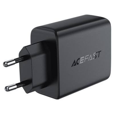 Мережевий зарядний пристрій ACEFAST A61 PD45W GaN (2*USB-C+2*USB-A) charger Black - изображение 2