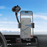 Автотримач для телефона HOCO H38 Cheetah car holder(windshield) Black (Цвет 7073) - фото № 8