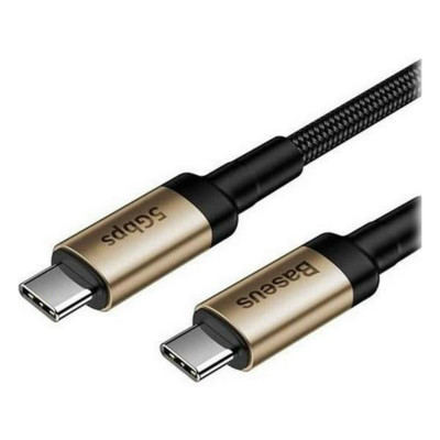 Кабель Baseus Cafule Cable Type-C PD3.1 Gen1 3A 1m Gold+Black - изображение 1