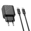 Мережевий зарядний пристрій HOCO CS22A Value single port PD30W charger set(Type-C to Type-C) Black (7073)- № 5