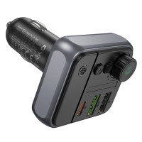 АЗП з FM-модулятором BOROFONE BC50  Ascenso PD20W+QC3.0 car BT FM transmitter Black (Цвет 7073) - фото № 6