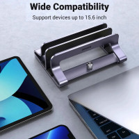 Підставка для ноутбука UGREEN LP258 Vertical Laptop Stand (Dual-slot)(UGR-60643) (Цвет Silver) - фото № 5
