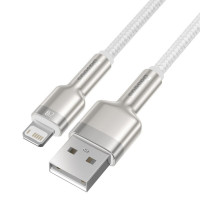 Кабель Baseus Cafule Series Metal Data Cable USB to IP 2.4A 2m White (Колір Білий) - фото № 6