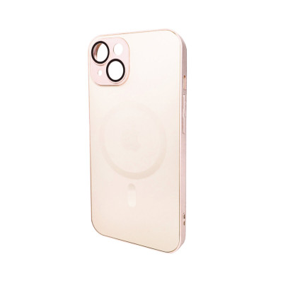 Чохол для смартфона AG Glass Matt Frame Color MagSafe Logo for Apple iPhone 15 Chanel Pink (AGMattFrameMGiP15Pink) - изображение 1