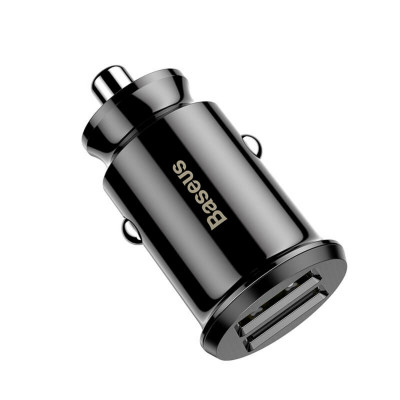 Автомобильное зарядное устройство пристрій Baseus Grain Car Charger 3.1A Black (CCALL-ML01) - изображение 7
