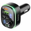 АЗП з FM-модулятором HOCO E62 Fast PD20W+QC3.0 car BT FM transmitter Black (Черный)- № 4