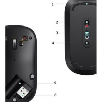 Маніпулятор миша UGREEN MU001 Portable Wireless Mouse  (Black) (Цвет Black) - фото № 2