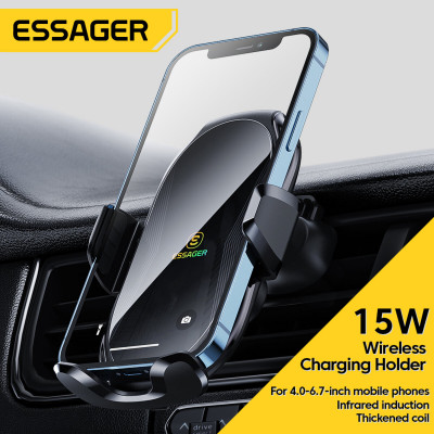 Тримач для мобільного Essager Premium Electric Phone Wireless Charger Bracket  black (EZJCFK-ZP01) (EZJCFK-ZP01) - зображення 3