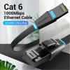 Кабель Vention Flat Cat.6 UTP Patch Cable 15M Black (IBJBN) - зображення 2