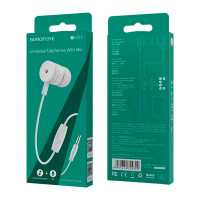 Навушники BOROFONE BM31 Mysterious universal earphones with mic White (Колір White) - фото № 4