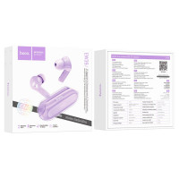 Бездротові навушники HOCO EW39 Bright true wireless ENC BT headset Purple (Цвет Фиолетовый) - фото № 5