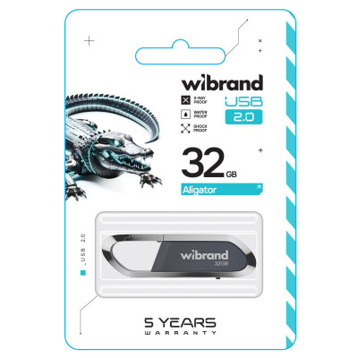 Flash Wibrand USB 2.0 Aligator 32Gb Grey - изображение 2