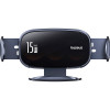 Автотримач для телефона з БЗП Baseus LightChaser Series Triple-Coil Wireless Charging Electric Car Mount Cluster Black (Черный)- № 2