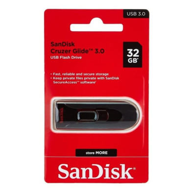 Flash SanDisk USB 2.0 Cruzer Glide 32Gb Black/Red - зображення 3