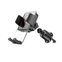 Тримач для мобiльного з БЗП BOROFONE BH209 Riley wireless fast charging car holder(air outlet) Black (Цвет Черный) - фото № 2