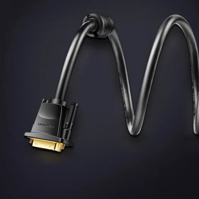 Кабель Vention DVI(24+1) Male to Male Cable 1M Black (EAABF) - зображення 4