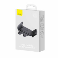Автотримач для телефона Baseus Steel Cannon 2 Air Outlet Car Mount Black (Цвет Черный) - фото № 8