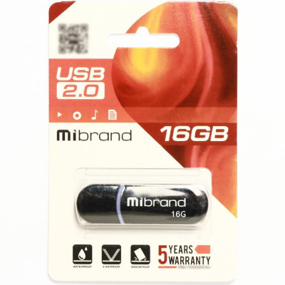 Flash Mibrand USB 2.0 Panther 16Gb Black - изображение 1