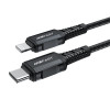 Кабель ACEFAST C4-01 Type-C to iP 3A, 30W, 1.8m, nylon, zinc connectors, Black (7073)- № 2
