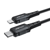 Кабель ACEFAST C4-01 Type-C to iP 3A, 30W, 1.8m, nylon, zinc connectors, Black (Цвет 7073) - фото № 2
