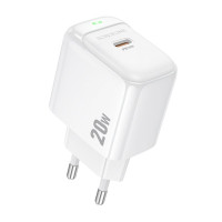 Мережевий зарядний пристрій BOROFONE BAS43A Potential single-port PD20W charger(EU) White (Колір Белый) - фото № 2