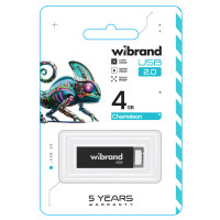 Флеш-накопичувач Wibrand USB 2.0 Chameleon 4Gb Black (Колір Черный) - фото № 2