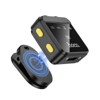Бездротова мікрофонна система HOCO L17 Dual-mic magnetic lavalier wireless digital microphone (iP/Type-C) Black (Цвет Black) - фото № 3