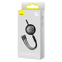 Кабель Baseus Bright Mirror 2 Series Retractable 3-in-1 Fast Charging  Data Cable Type-C to M+L+C 100W 1.1m Black (Колір Черный) - фото № 2