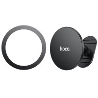 Автотримач для телефона HOCO H13 Fine jade ring magnetic car holder(center console) Black (Цвет Черный) - фото № 2