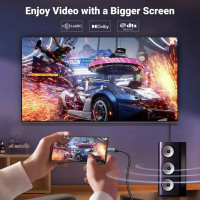 Кабель UGREEN CM556 USB-C to DisplayPort 8K Cable 1m(UGR-25157) (Колір 7073) - фото № 4