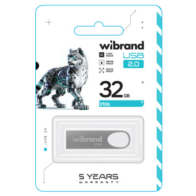 Flash Wibrand USB 2.0 Irbis 32Gb Silver - зображення 2