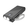 Зовнішній акумулятор HOCO J129A Nature flashlight power bank(20000mAh) Black (7073)- № 3