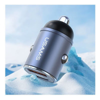 Автомобільний зарядний пристрій Usams US-CC206 C38 PD30W A+C Dual Ports Fast Charging Invisible Ring Car Charger tarnish (Цвет Tarnish) - фото № 4