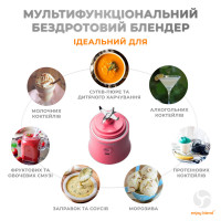Портативний блендер ENJOY BLEND 63738399 рожевий (кораловий) (Цвет рожевий) - фото № 4